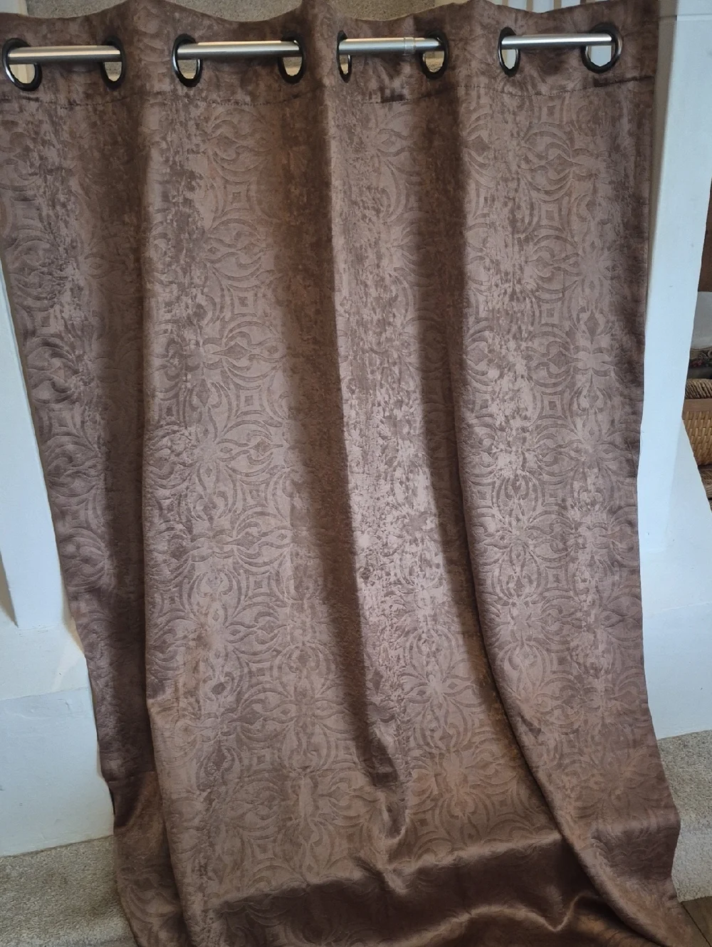 Bronze Brown Curtain Panel Grommet 50x82